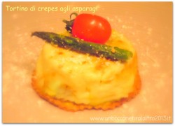 Tortino di crepes agli asparagi