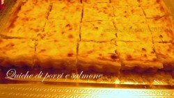 Quiche porri e salmone