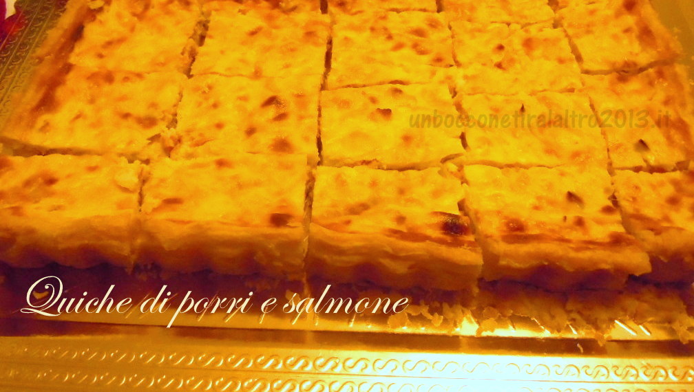 Quiche porri e salmone