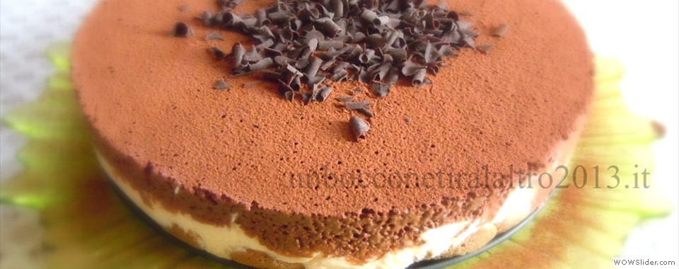 Tiramisù con mousse al cioccolato fondente